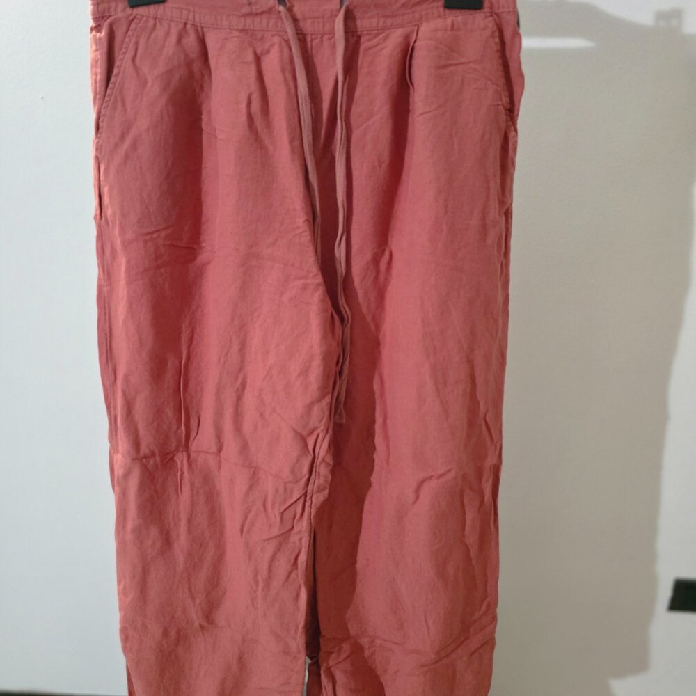A New Day Linen Blend Pants (Coral, Size XL) - Picture 2 of 5